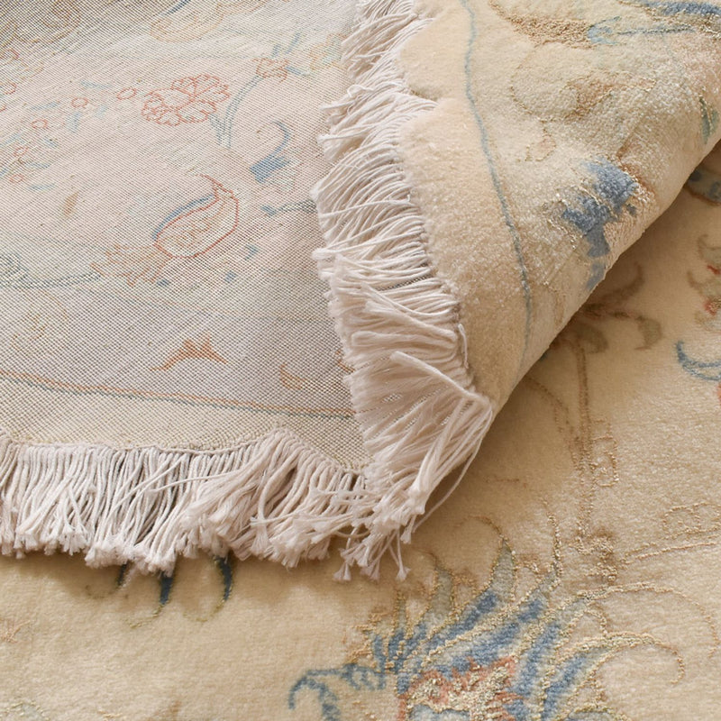Persisk tæppe - Tabriz - Premium rundt  - 250 x 250 cm - beige