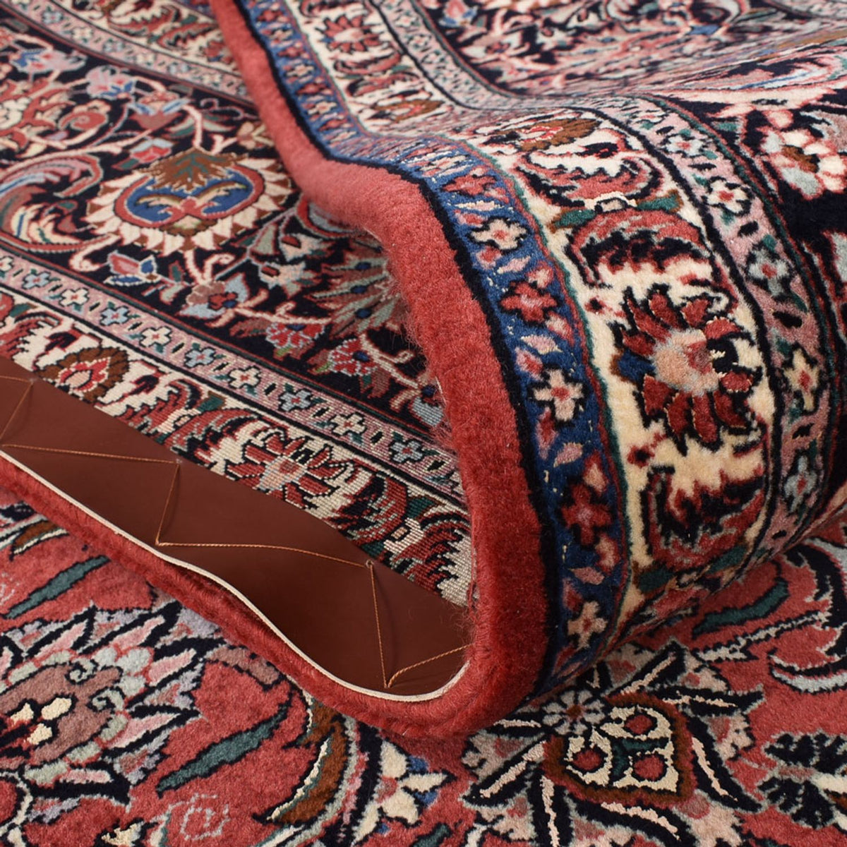 Persisk tæppe - Bijar - 402 x 304 cm - lysrød