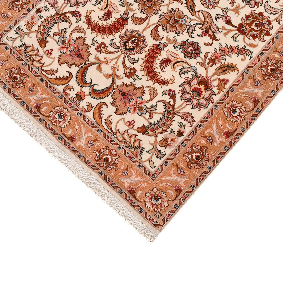 Løber Persisk tæppe - Tabriz - Premium - 314 x 80 cm - beige