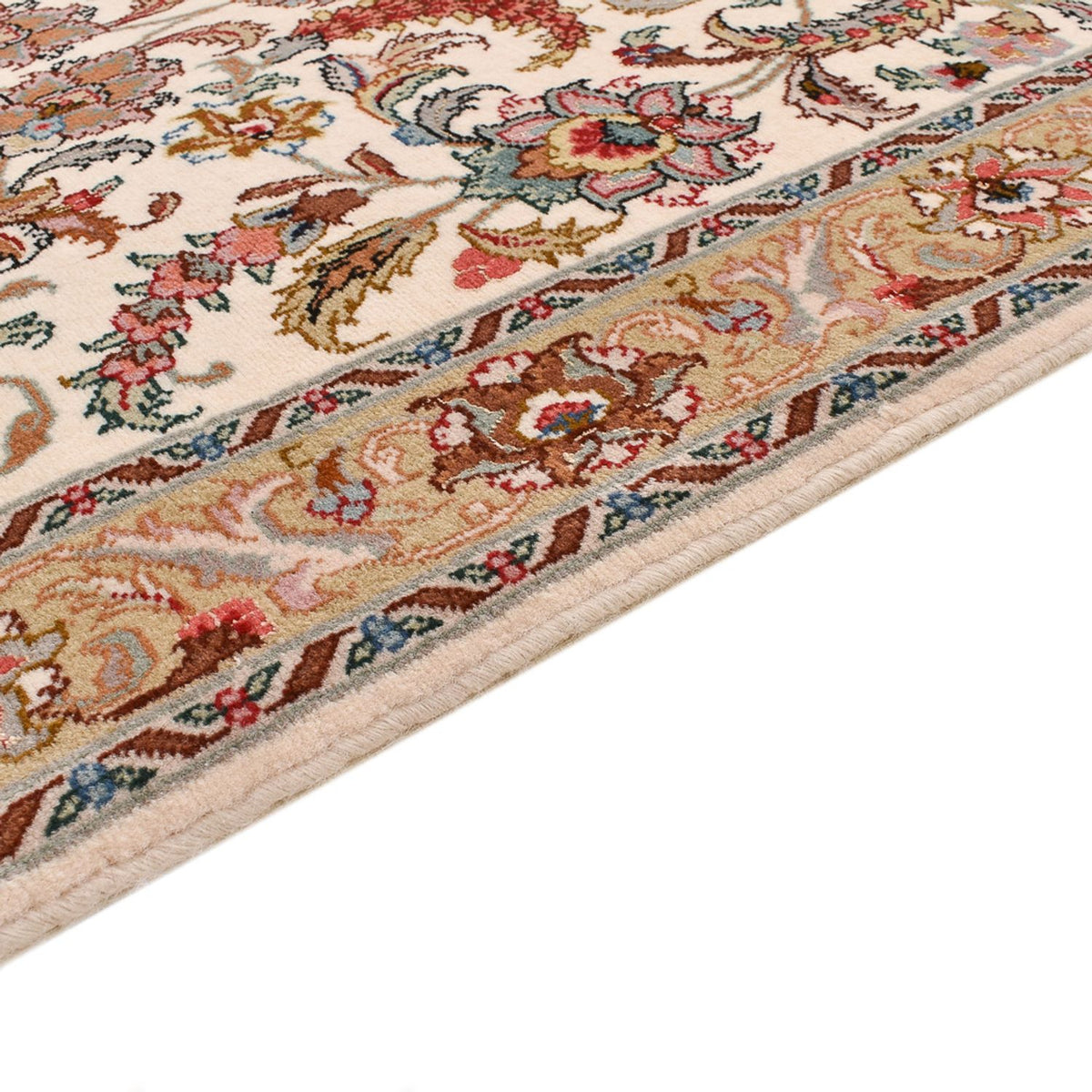 Løber Persisk tæppe - Tabriz - Premium - 307 x 79 cm - karamel