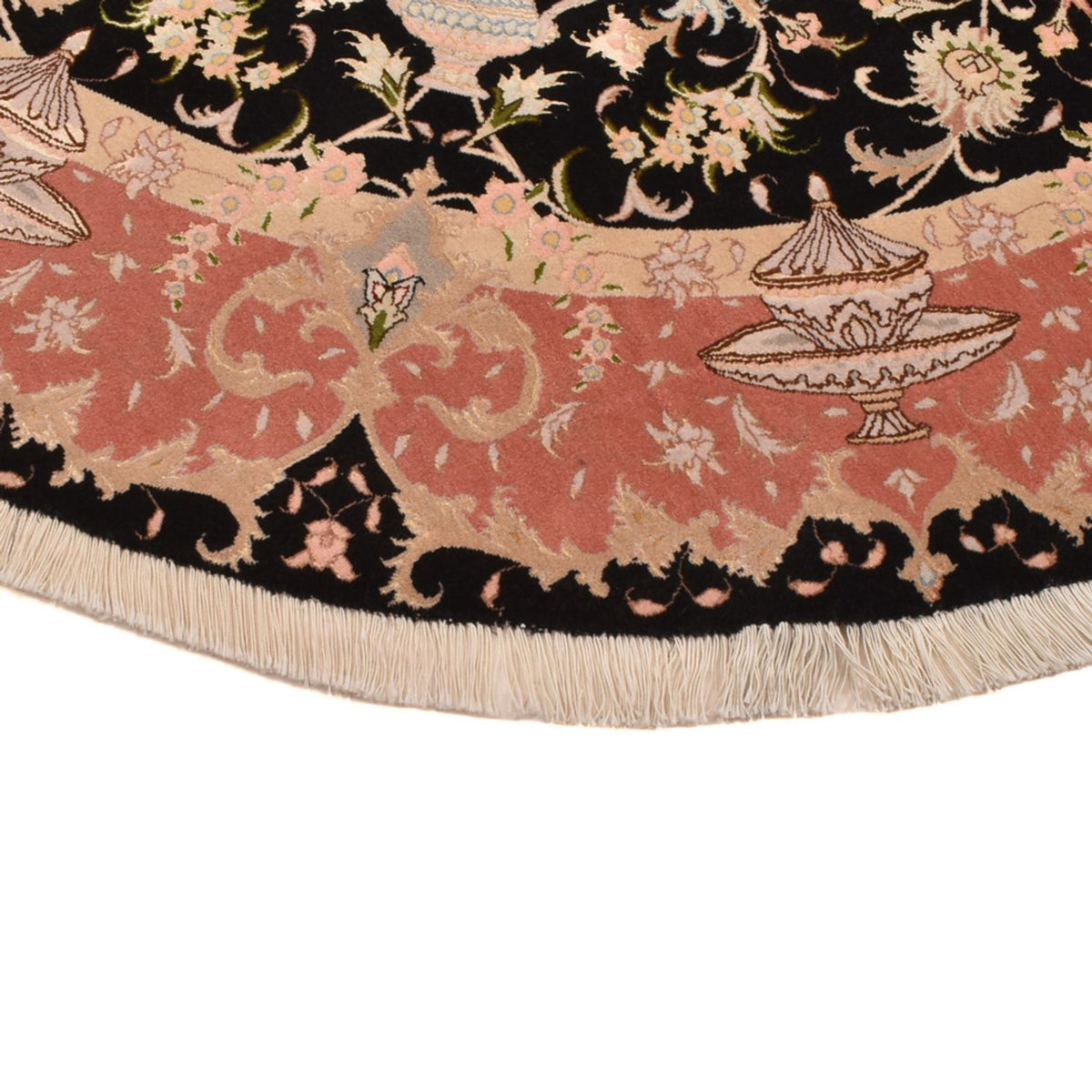 Persisk tæppe - Tabriz - Premium rundt  - 200 x 200 cm - flerfarvet