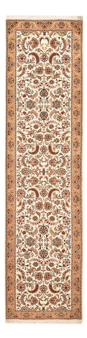 Løber Persisk tæppe - Tabriz - Premium - 320 x 83 cm - karamel