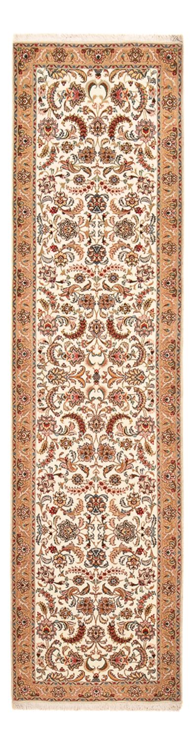 Løber Persisk tæppe - Tabriz - Premium - 320 x 83 cm - karamel