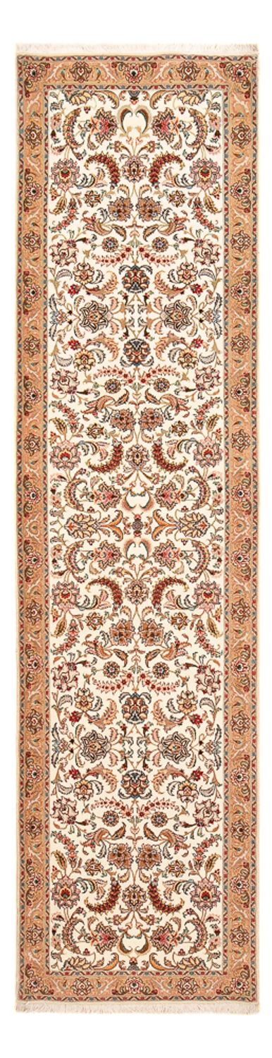 Løber Persisk tæppe - Tabriz - Premium - 320 x 77 cm - karamel