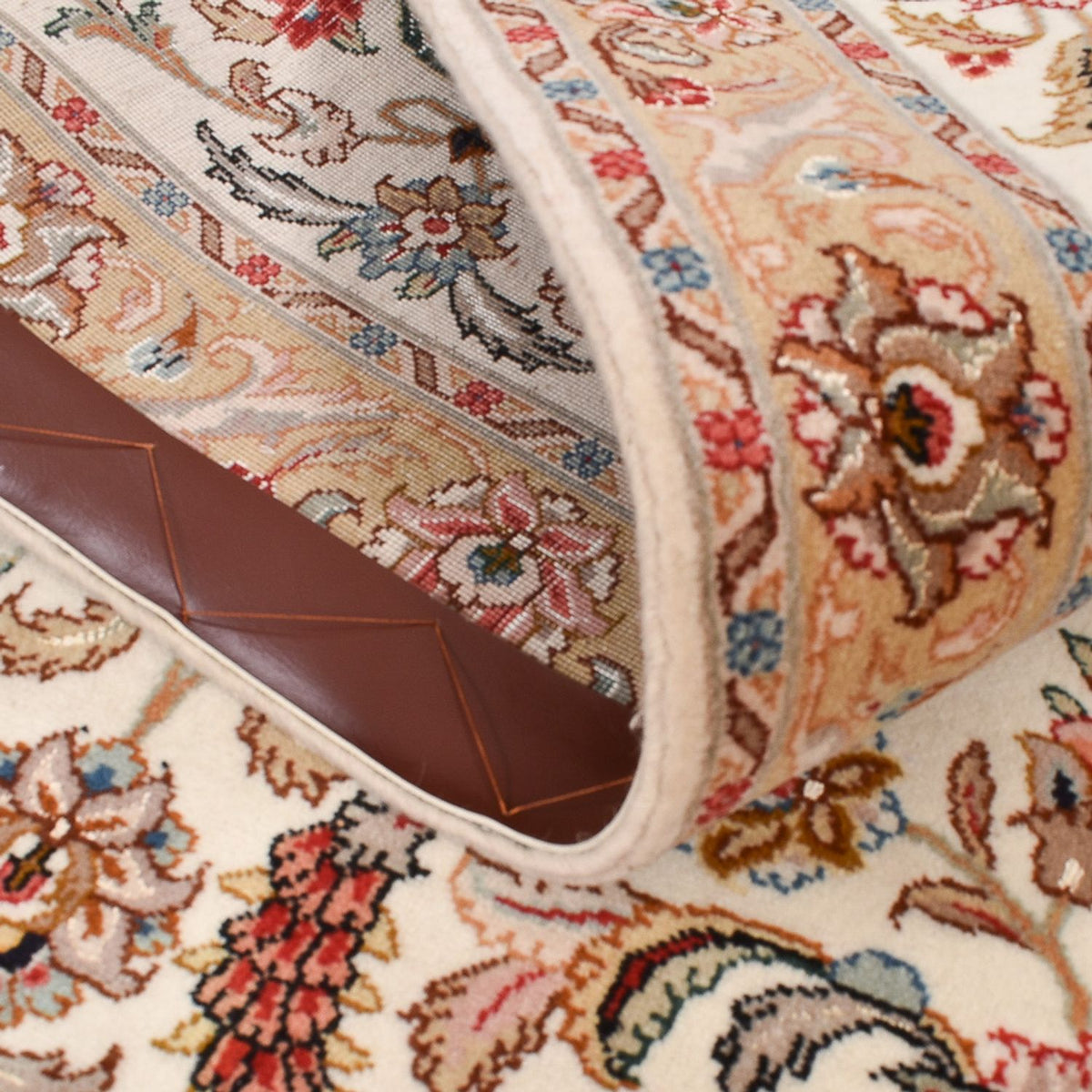 Løber Persisk tæppe - Tabriz - Premium - 320 x 77 cm - karamel