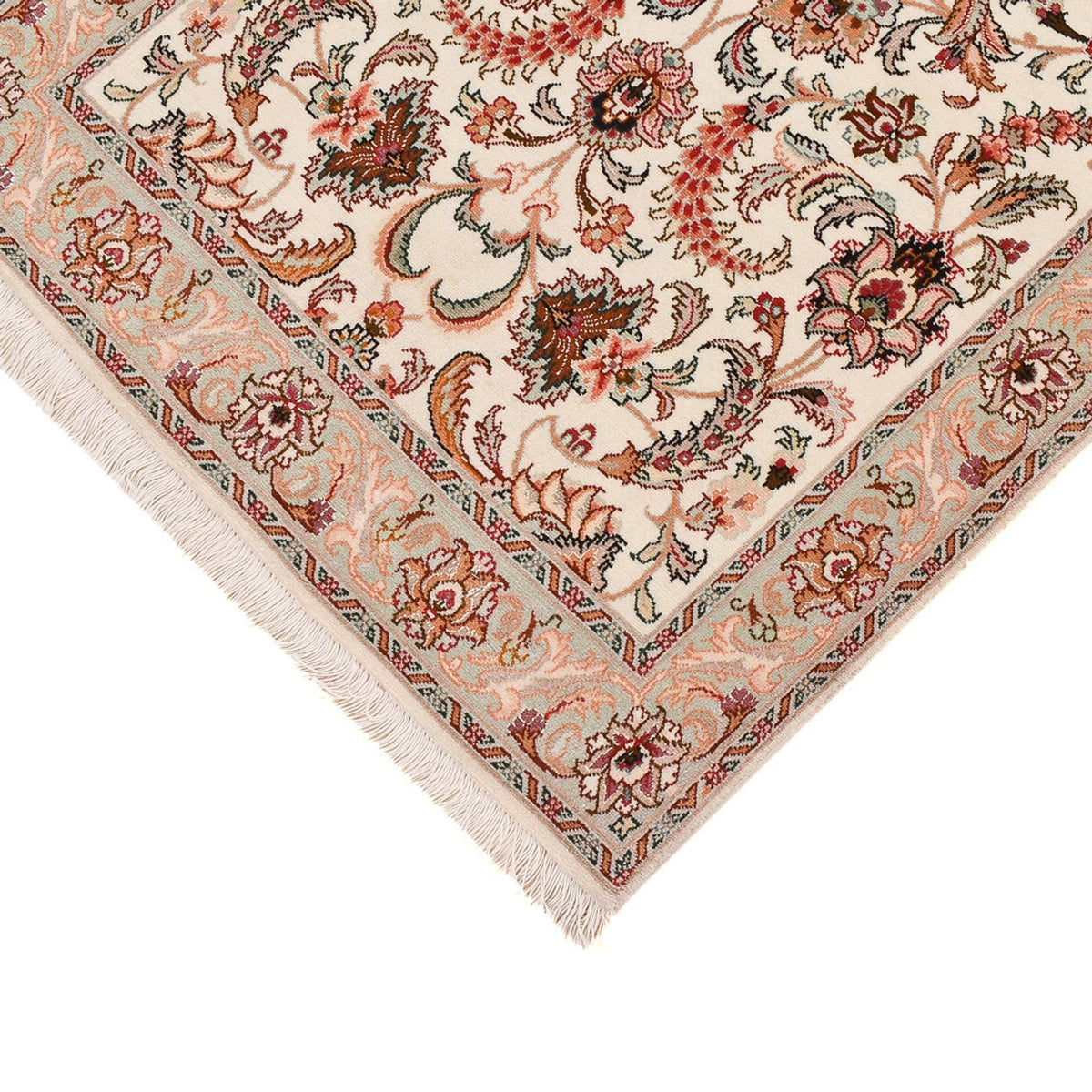 Løber Persisk tæppe - Tabriz - Premium - 312 x 74 cm - karamel