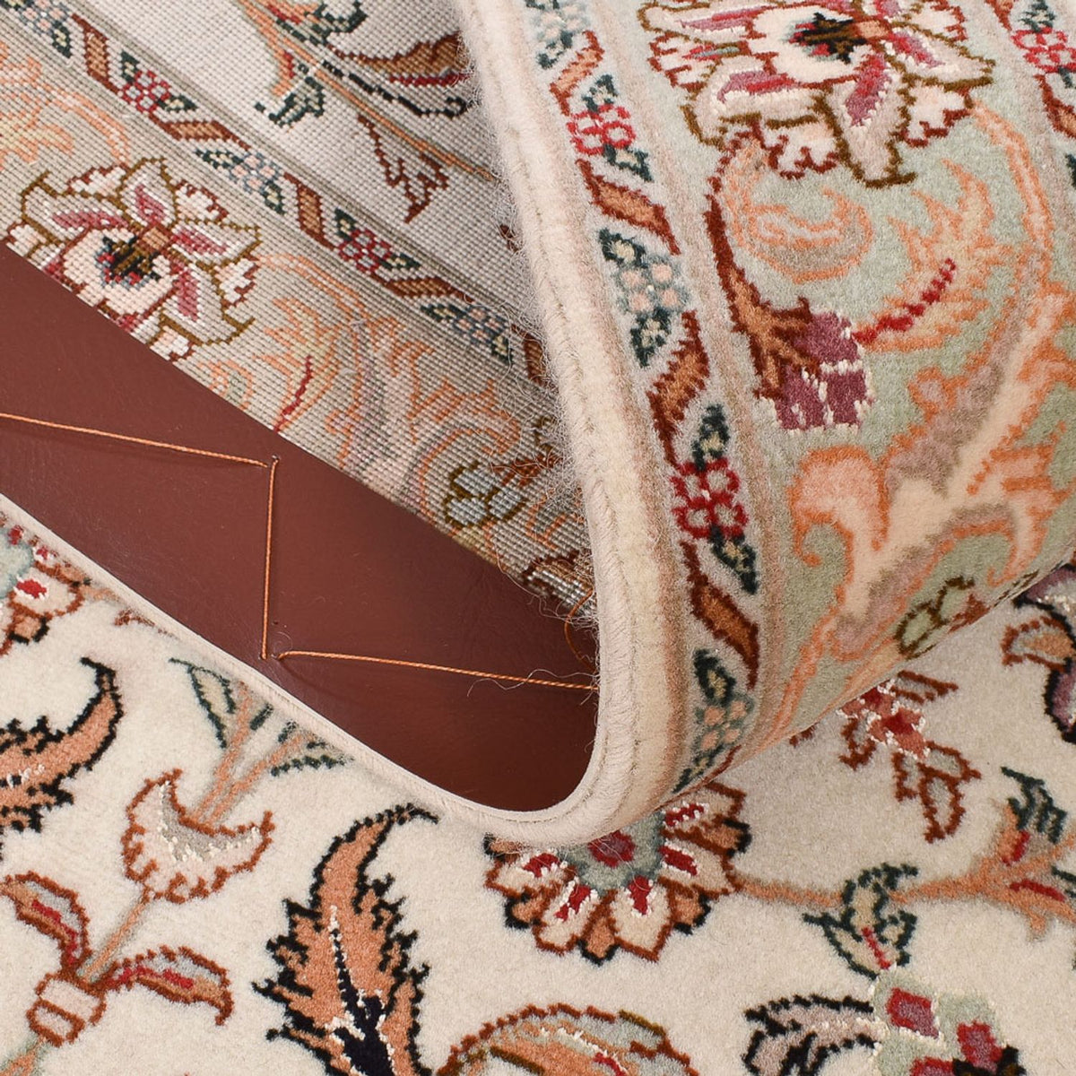 Løber Persisk tæppe - Tabriz - Premium - 312 x 74 cm - karamel