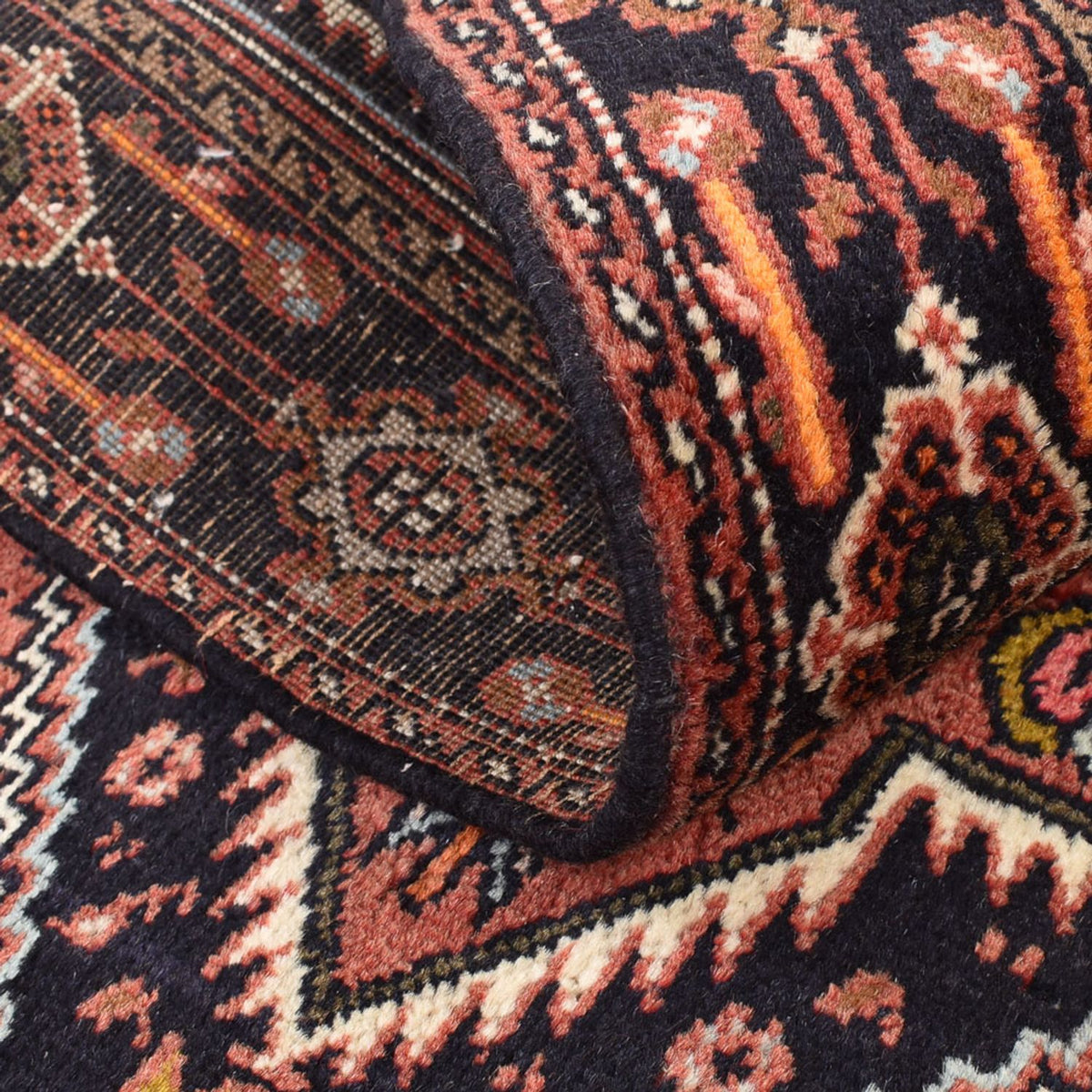 Persisk tæppe - Nomadisk - 126 x 76 cm - lysrød