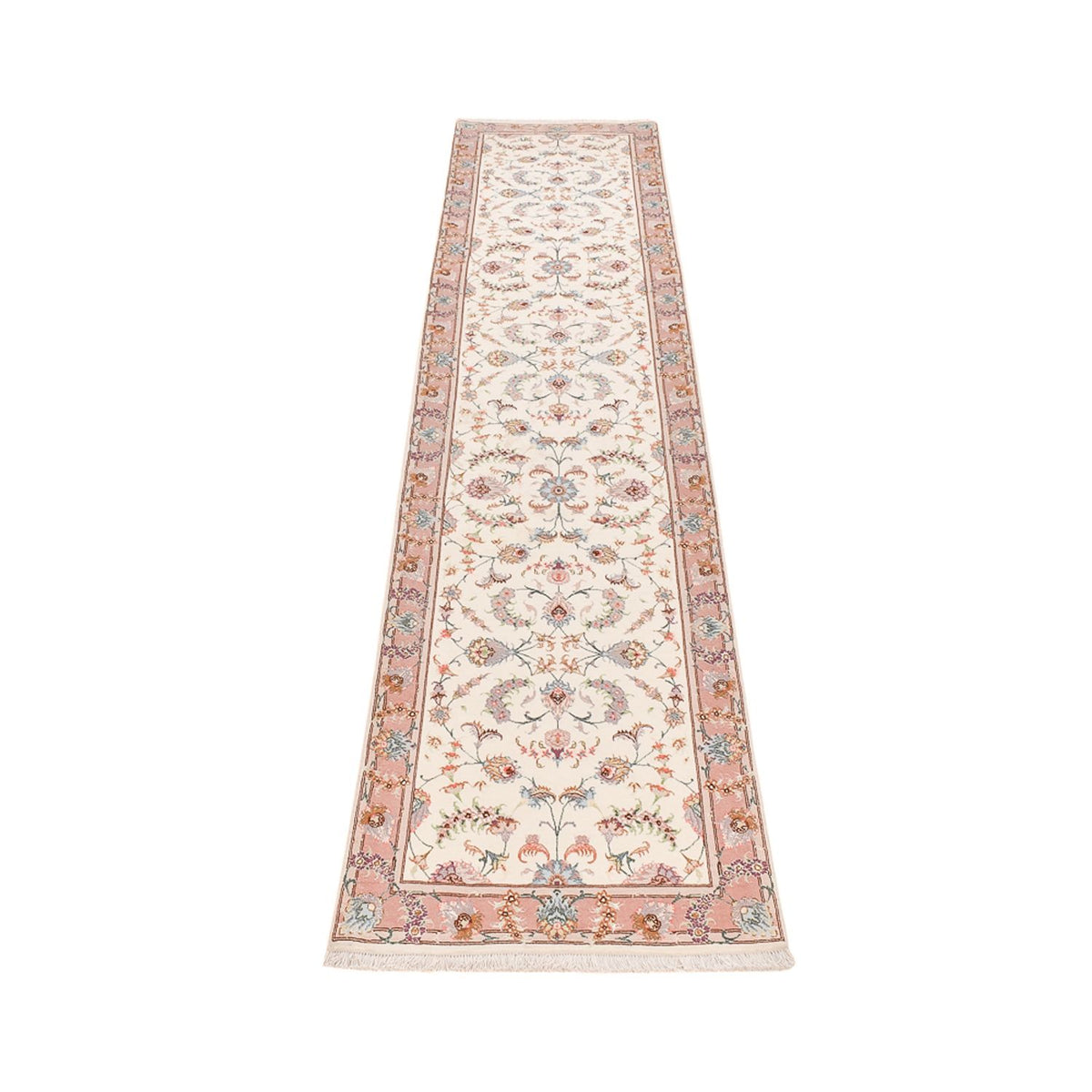 Løber Persisk tæppe - Tabriz - Premium - 347 x 77 cm - beige
