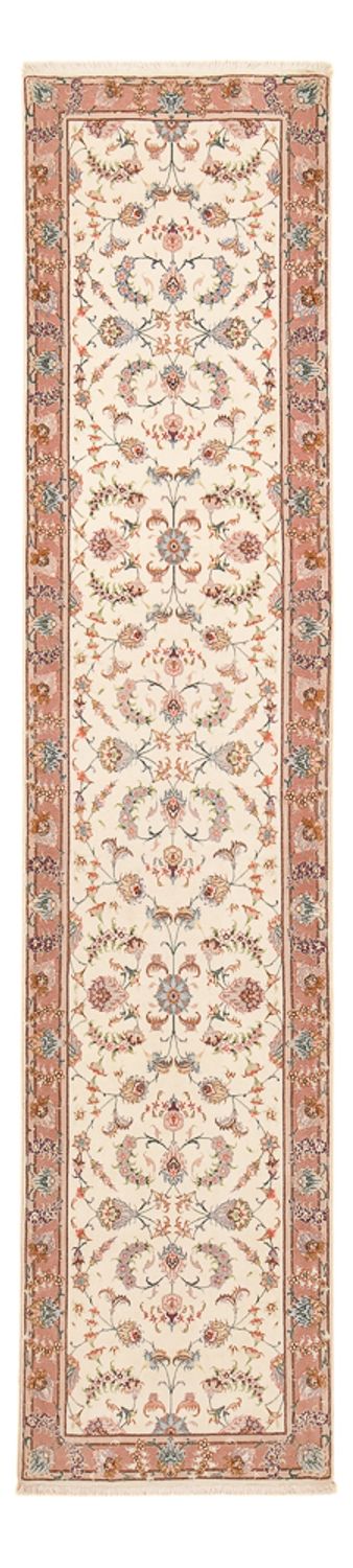 Løber Persisk tæppe - Tabriz - Premium - 347 x 77 cm - beige