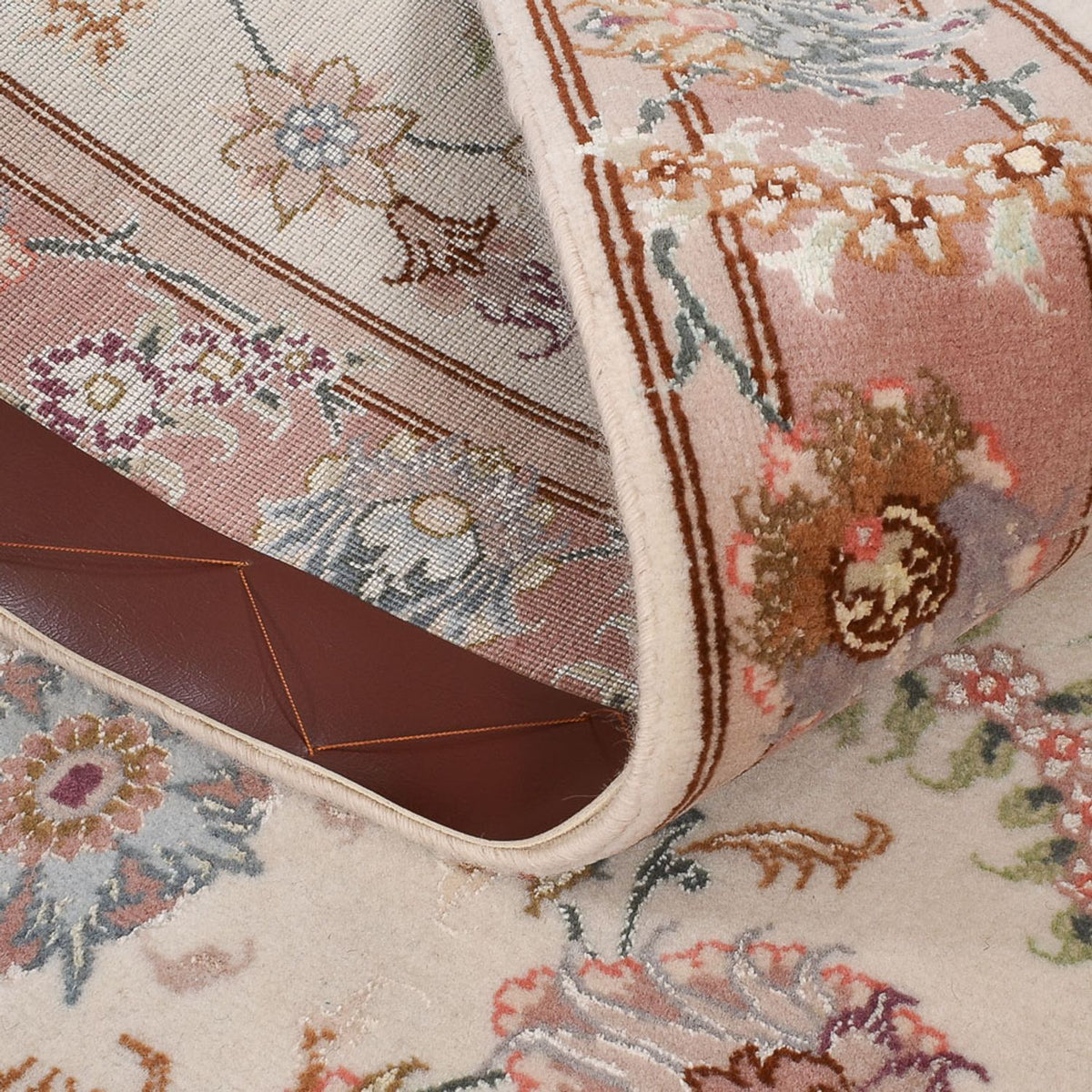 Løber Persisk tæppe - Tabriz - Premium - 347 x 77 cm - beige