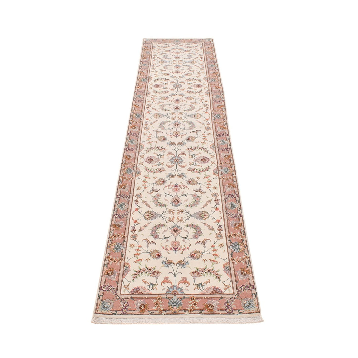 Løber Persisk tæppe - Tabriz - Premium - 347 x 77 cm - beige