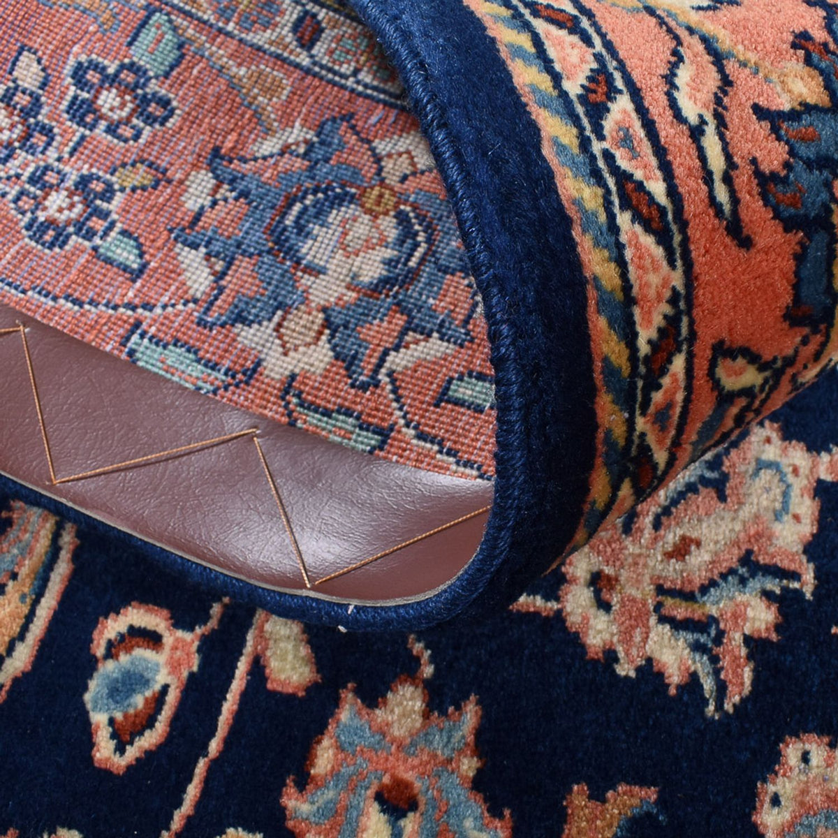 Persisk tæppe - Classic - 170 x 136 cm - mørkeblå