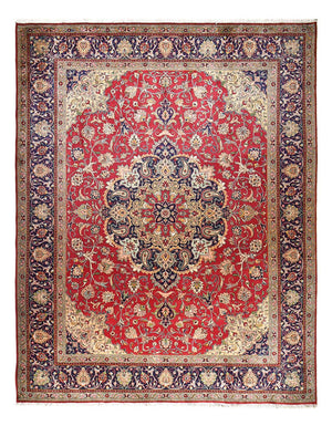 Persisk tæppe - Tabriz - Royal - 400 x 310 cm - rød