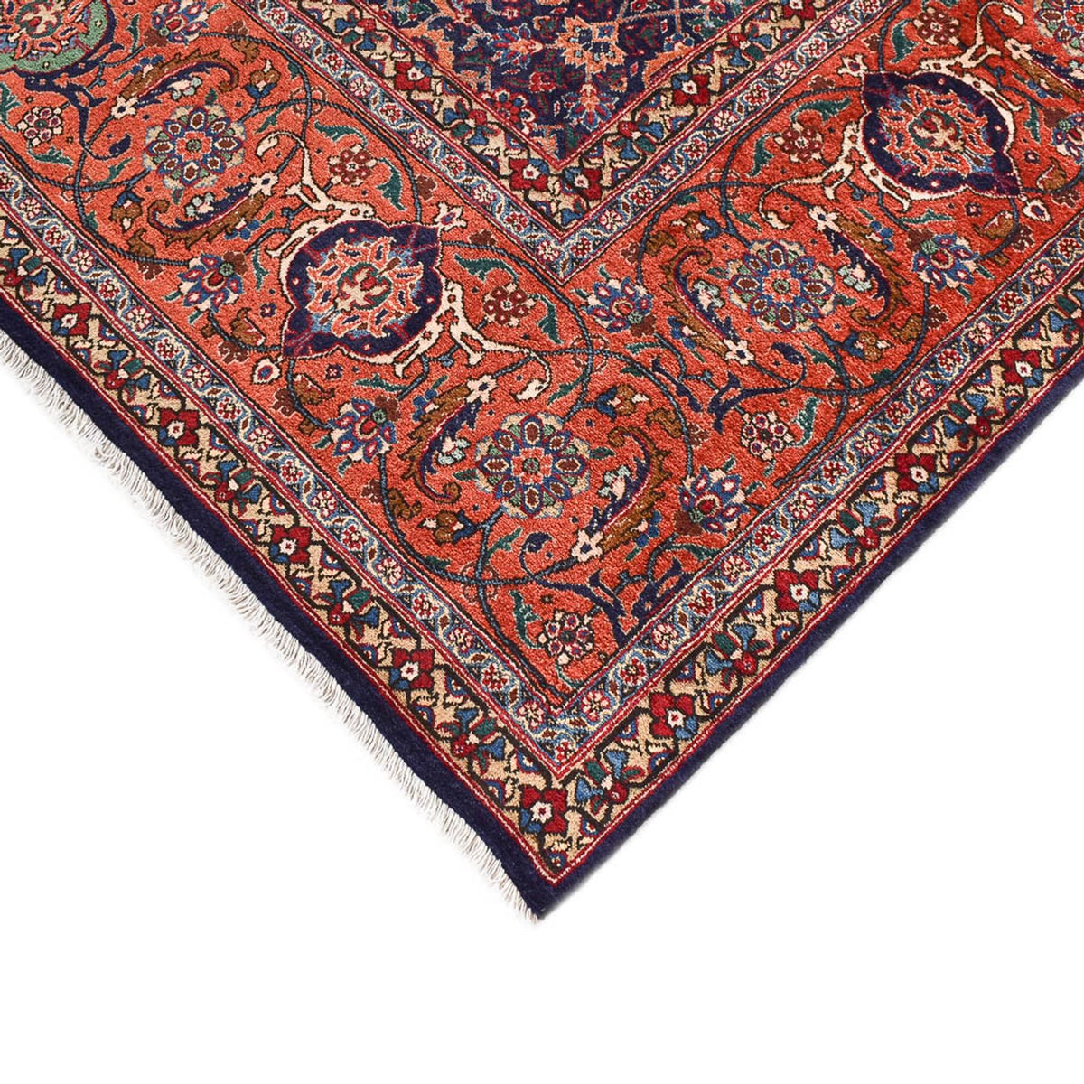 Persisk tæppe - Tabriz - Royal - 373 x 278 cm - bordeaux rød