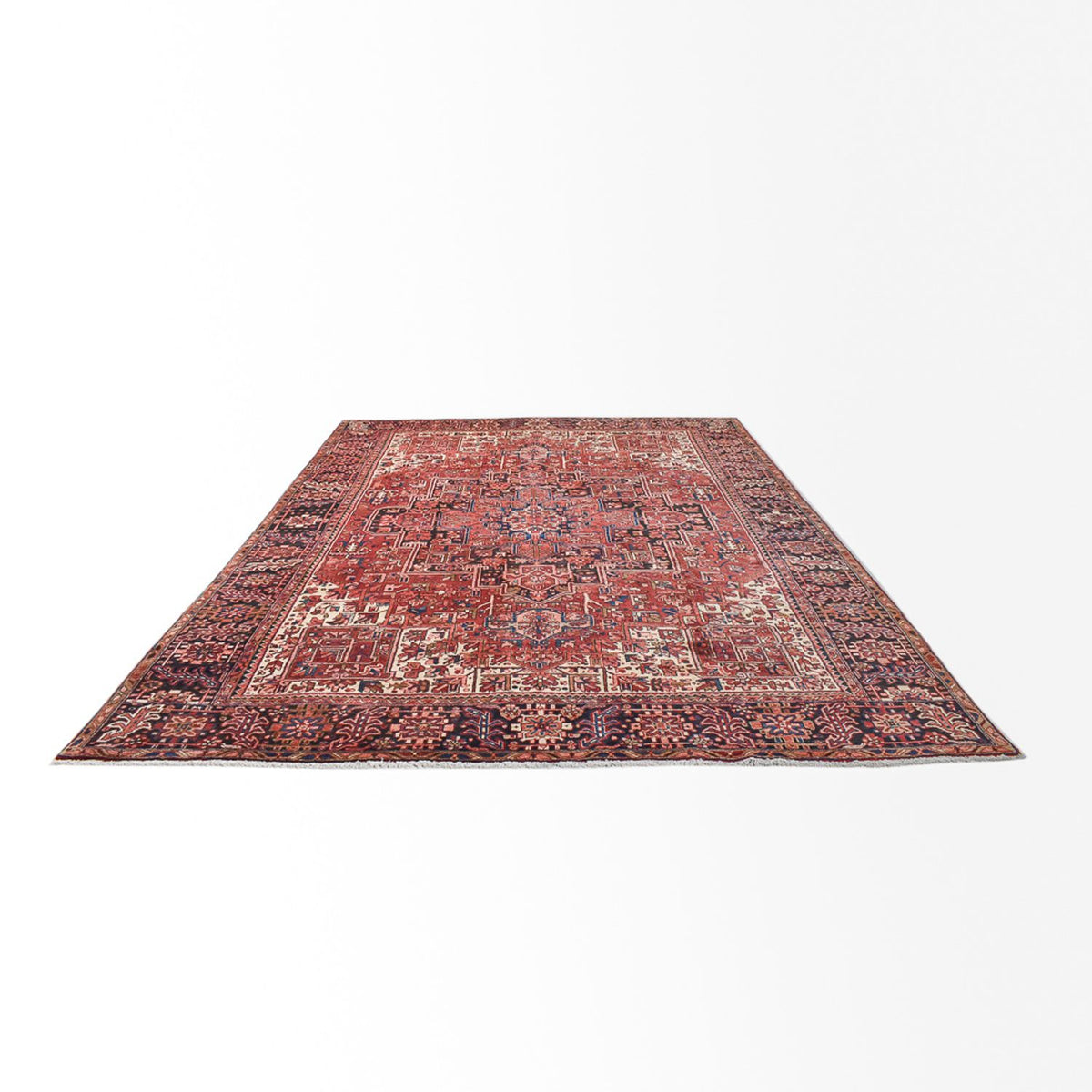 Persisk tæppe - Nomadisk - 396 x 290 cm - lysrød