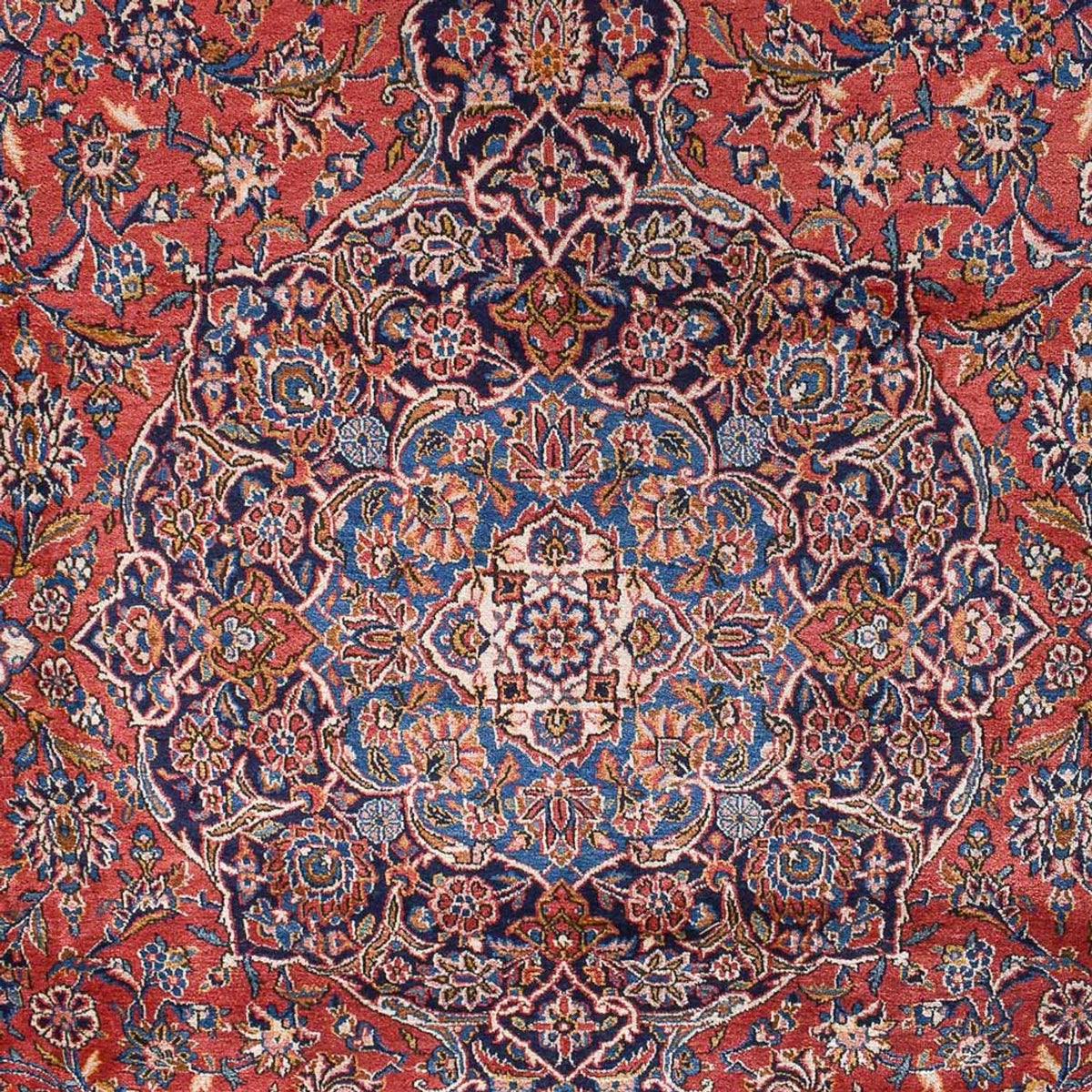 Persisk tæppe - Keshan - Royal - 445 x 333 cm - lysrød