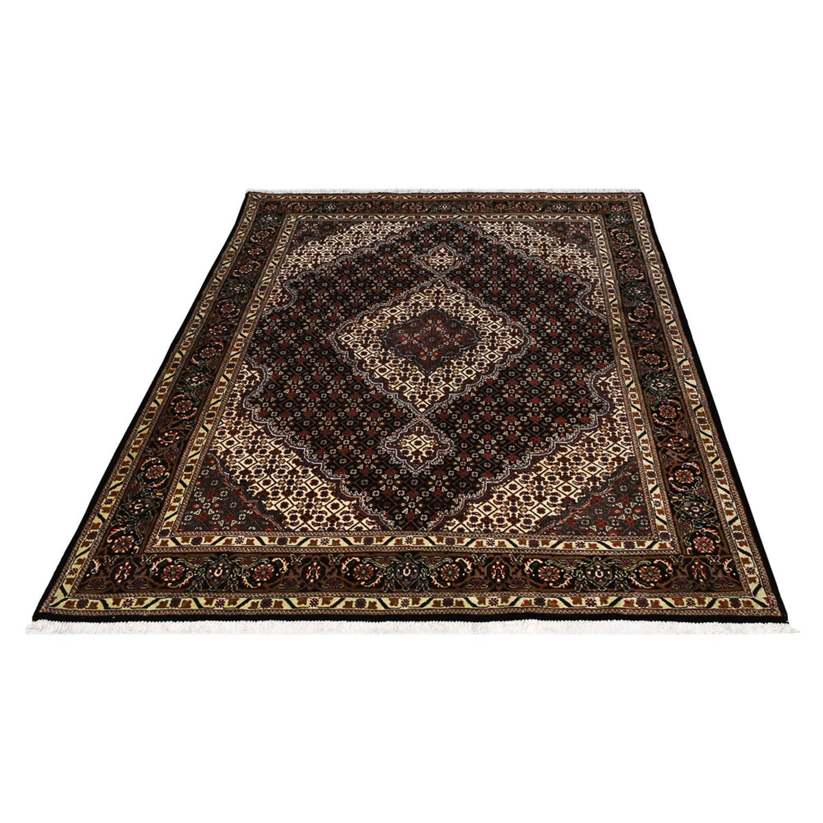 Persisk tæppe - Tabriz - Royal - 210 x 152 cm - mørkebrun