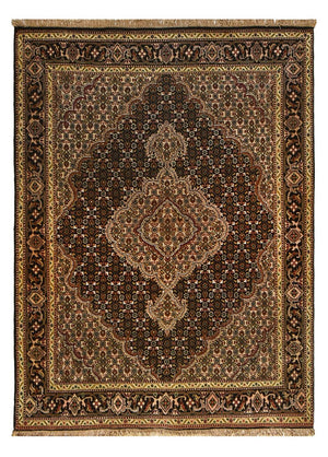 Persisk tæppe - Tabriz - Royal - 203 x 148 cm - mørkebrun