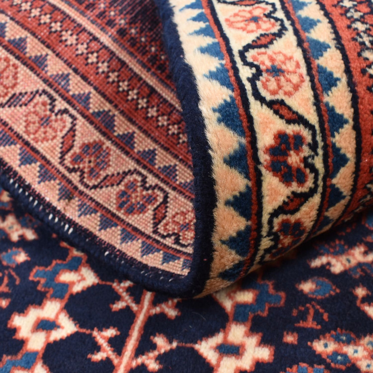 Persisk tæppe - Nomadisk - 123 x 62 cm - bordeaux rød