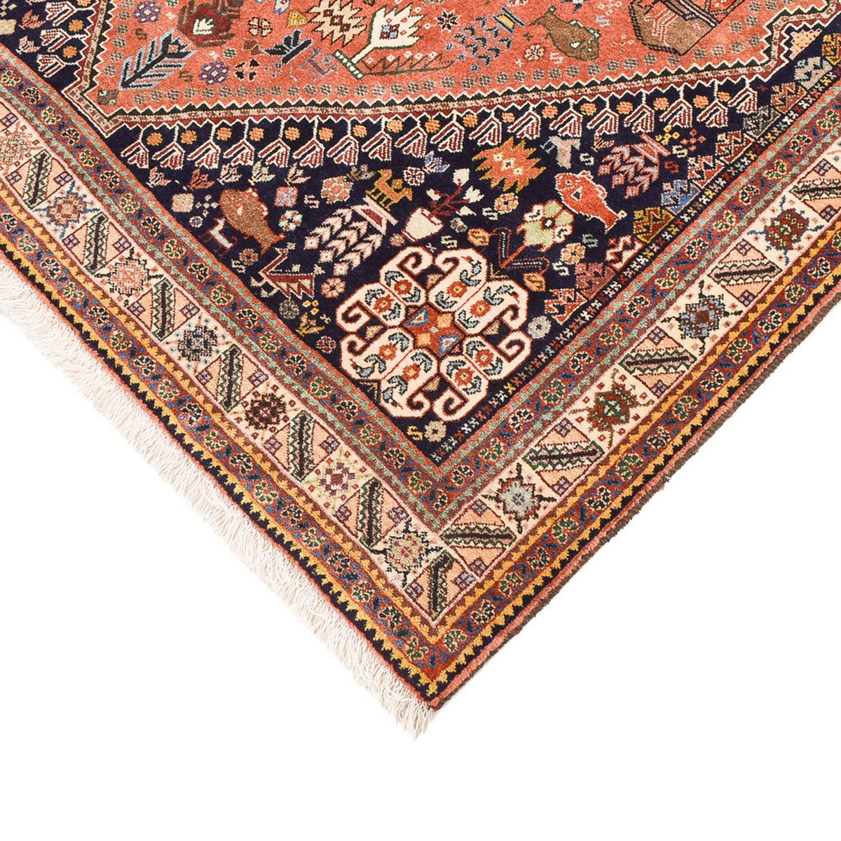 Gabbeh-tæppe - Kashkuli Persisk - 202 x 152 cm - lysrød