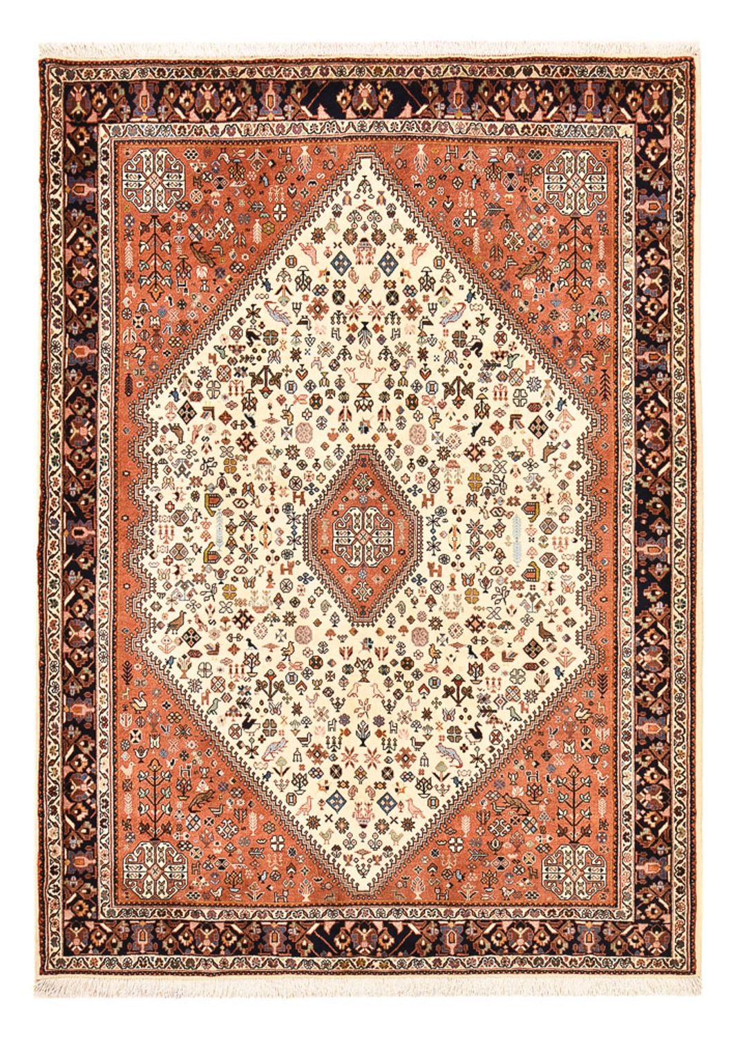 Gabbeh-tæppe - Kashkuli Persisk - 215 x 155 cm - creme
