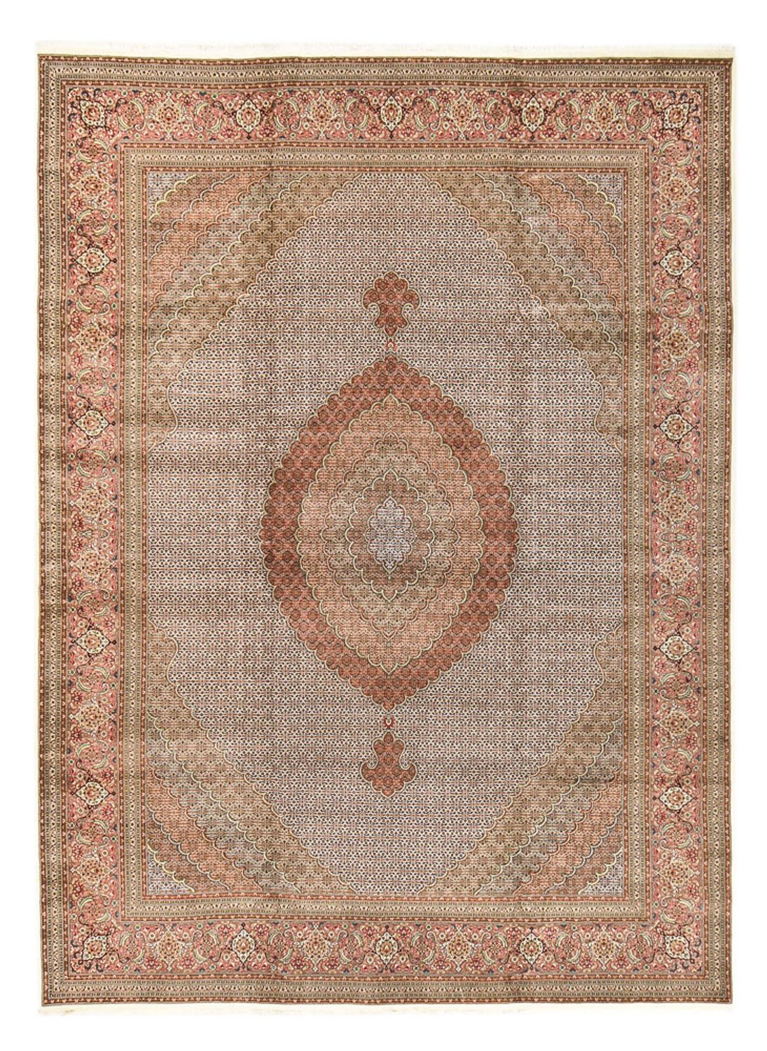 Persisk tæppe - Tabriz - Royal - 502 x 350 cm - lys beige