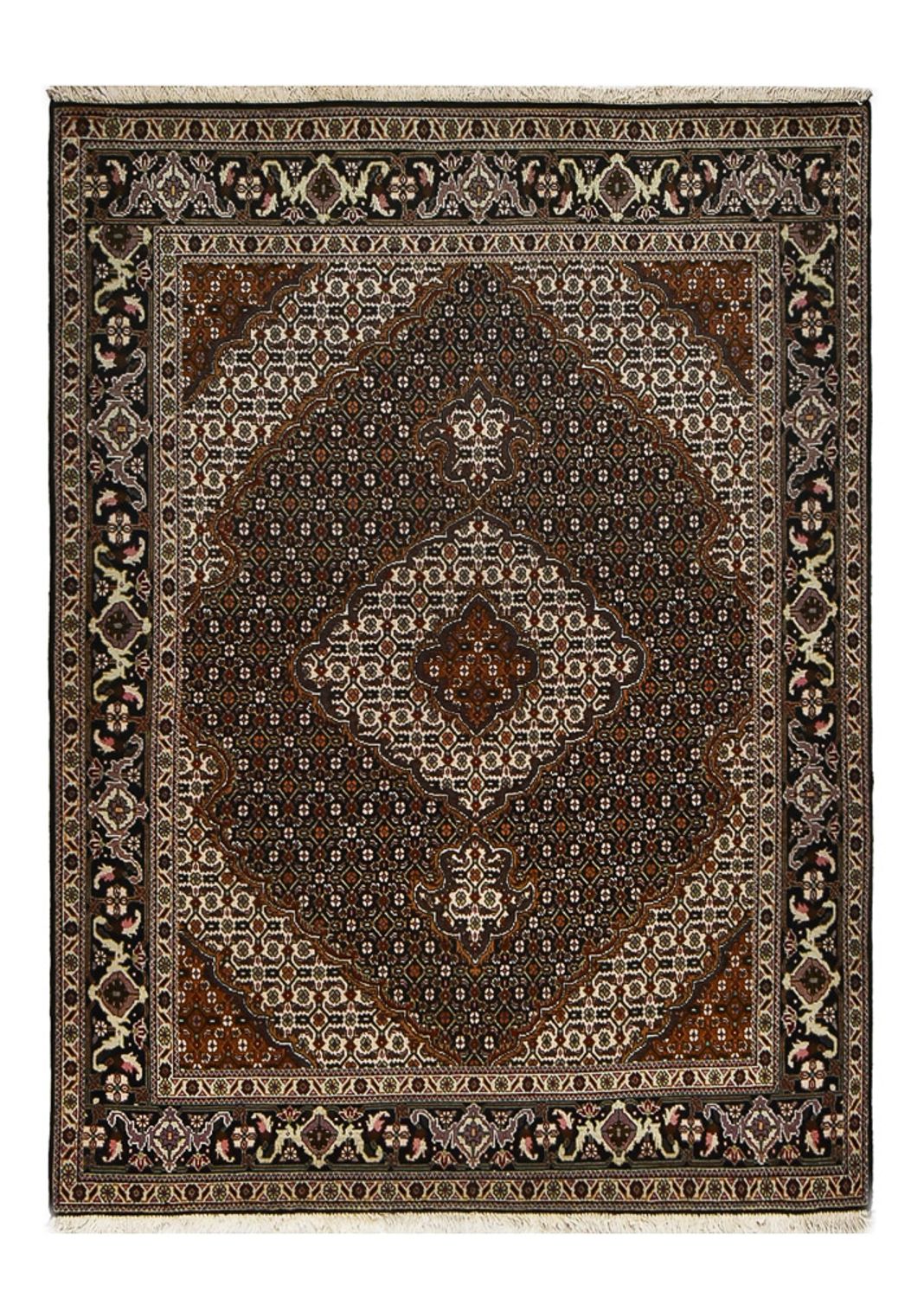 Persisk tæppe - Tabriz - Royal - 198 x 148 cm - mørkebrun