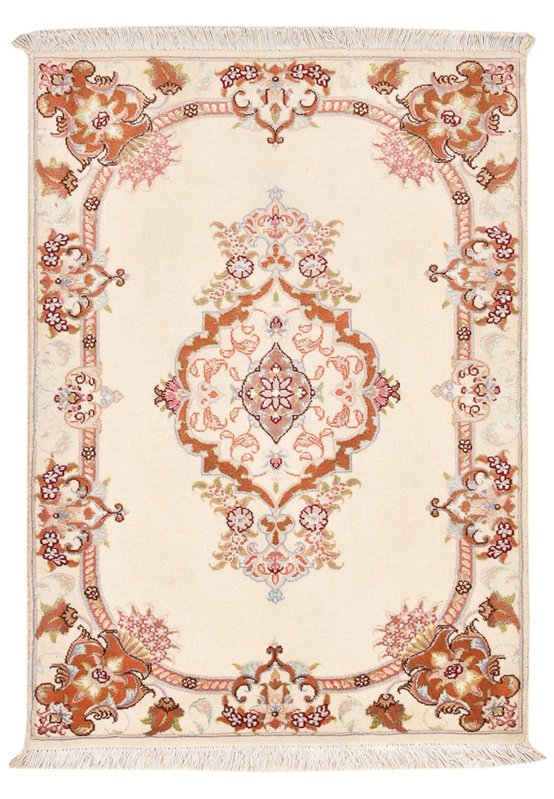 Persisk tæppe - Tabriz - Royal - 90 x 60 cm - creme
