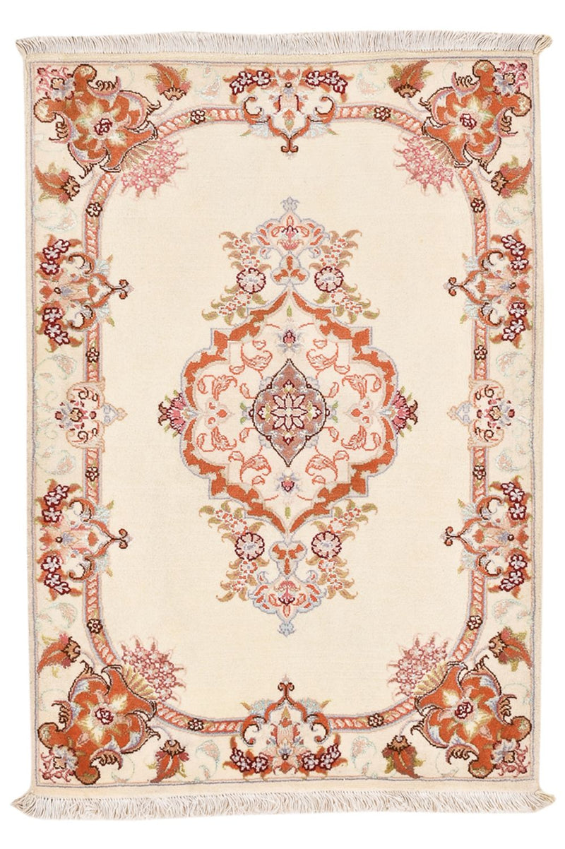 Persisk tæppe - Tabriz - Royal - 90 x 60 cm - creme