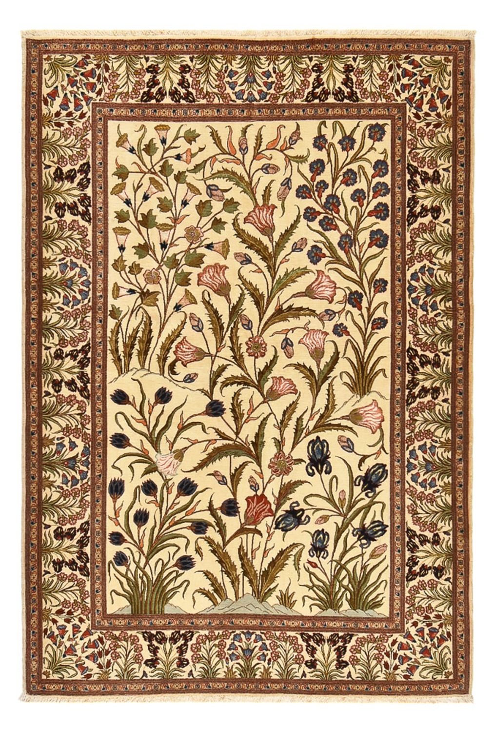Persisk tæppe - Ghom - Royal - 202 x 136 cm - lys beige
