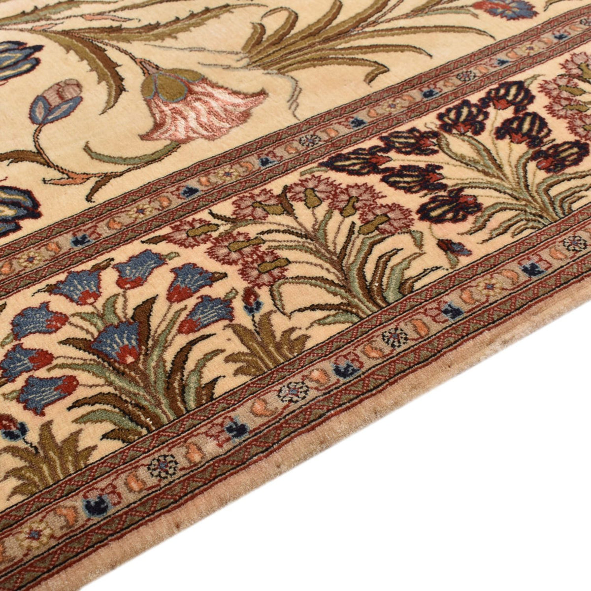 Persisk tæppe - Ghom - Royal - 202 x 136 cm - lys beige