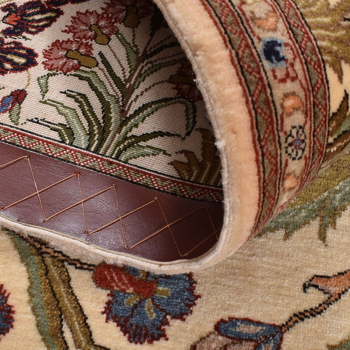 Persisk tæppe - Ghom - Royal - 202 x 136 cm - lys beige