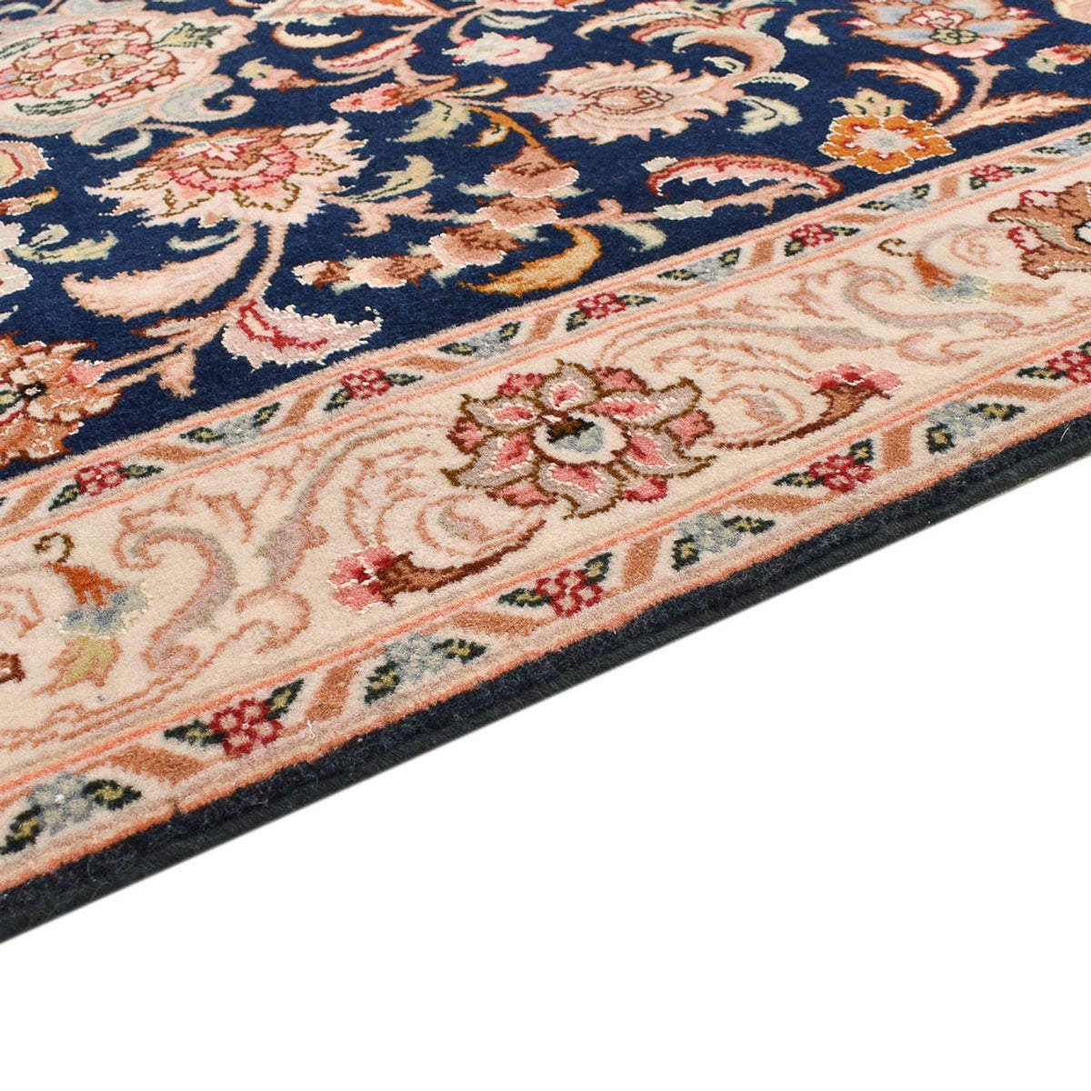 Løber Persisk tæppe - Tabriz - Royal - 310 x 82 cm - mørkeblå