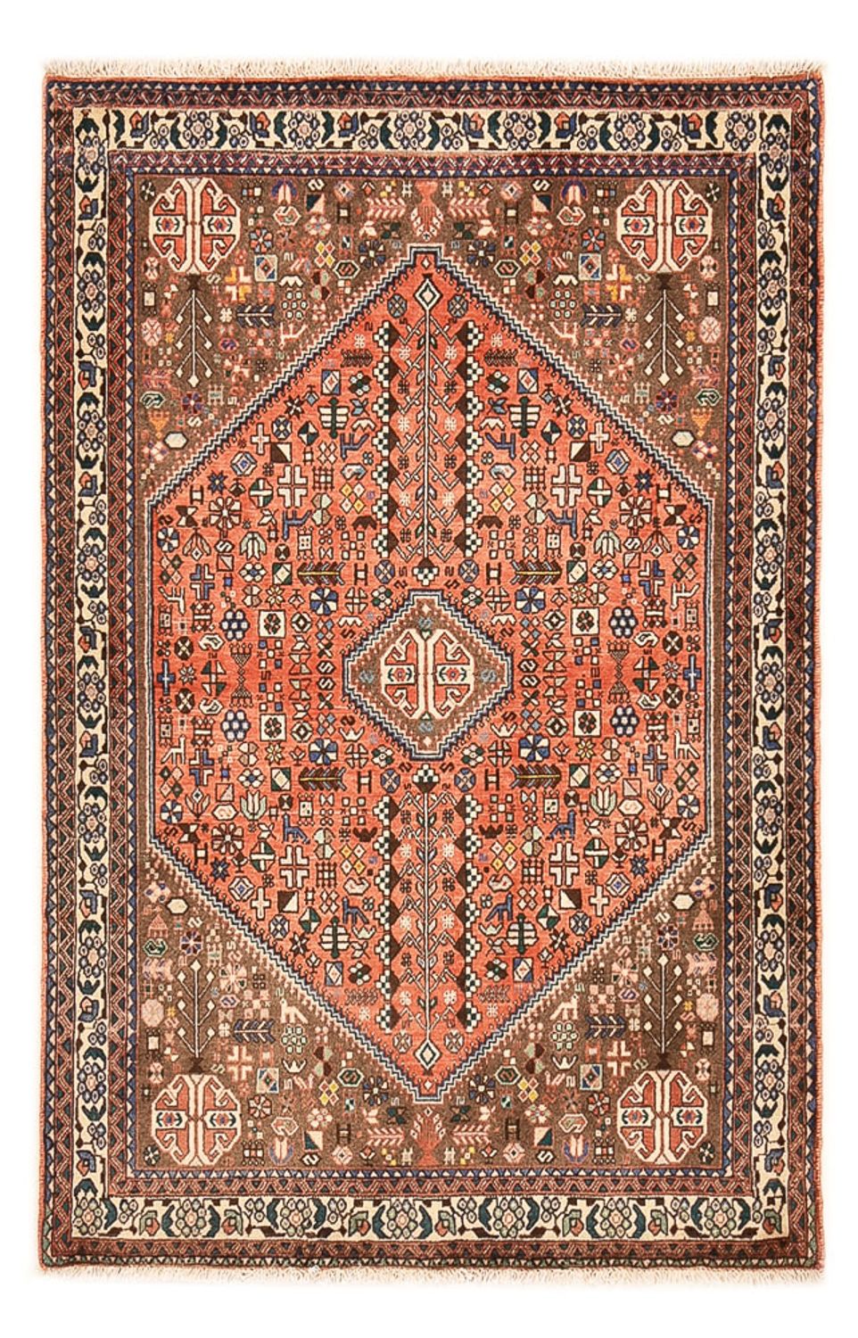 Persisk tæppe - Nomadisk - 150 x 102 cm - lysrød