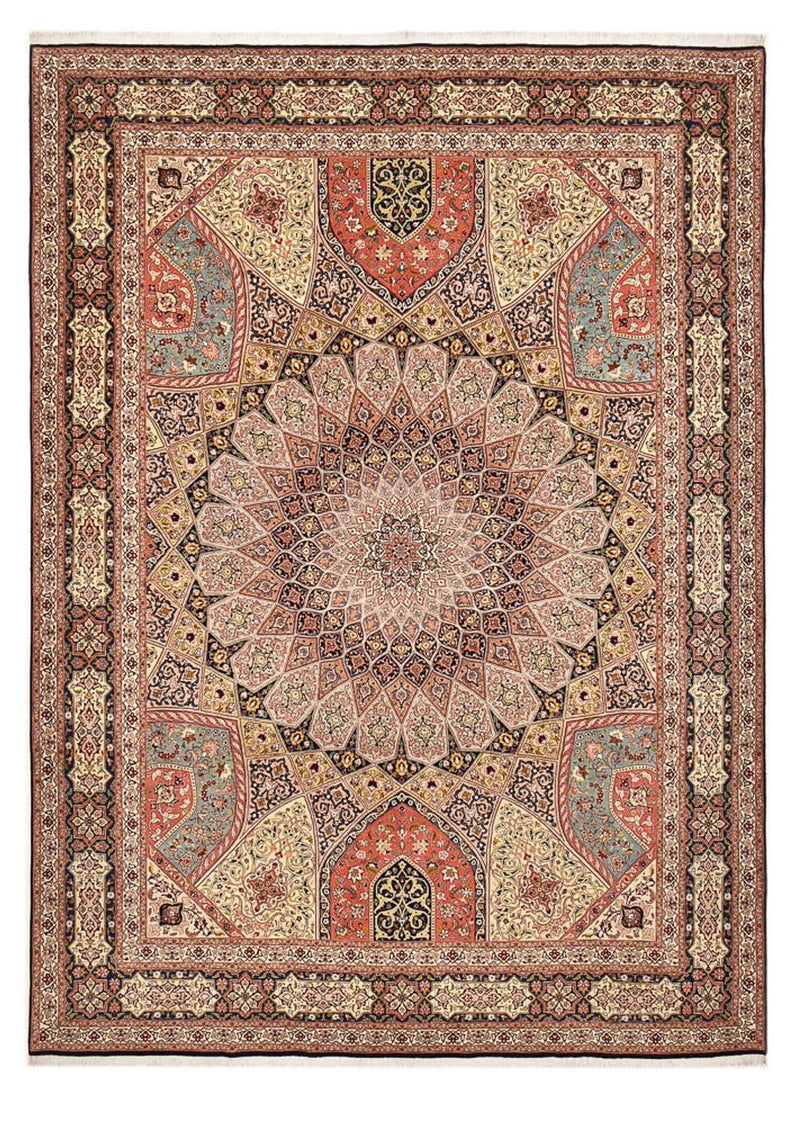 Persisk tæppe - Tabriz - Royal - 396 x 298 cm - mørk beige