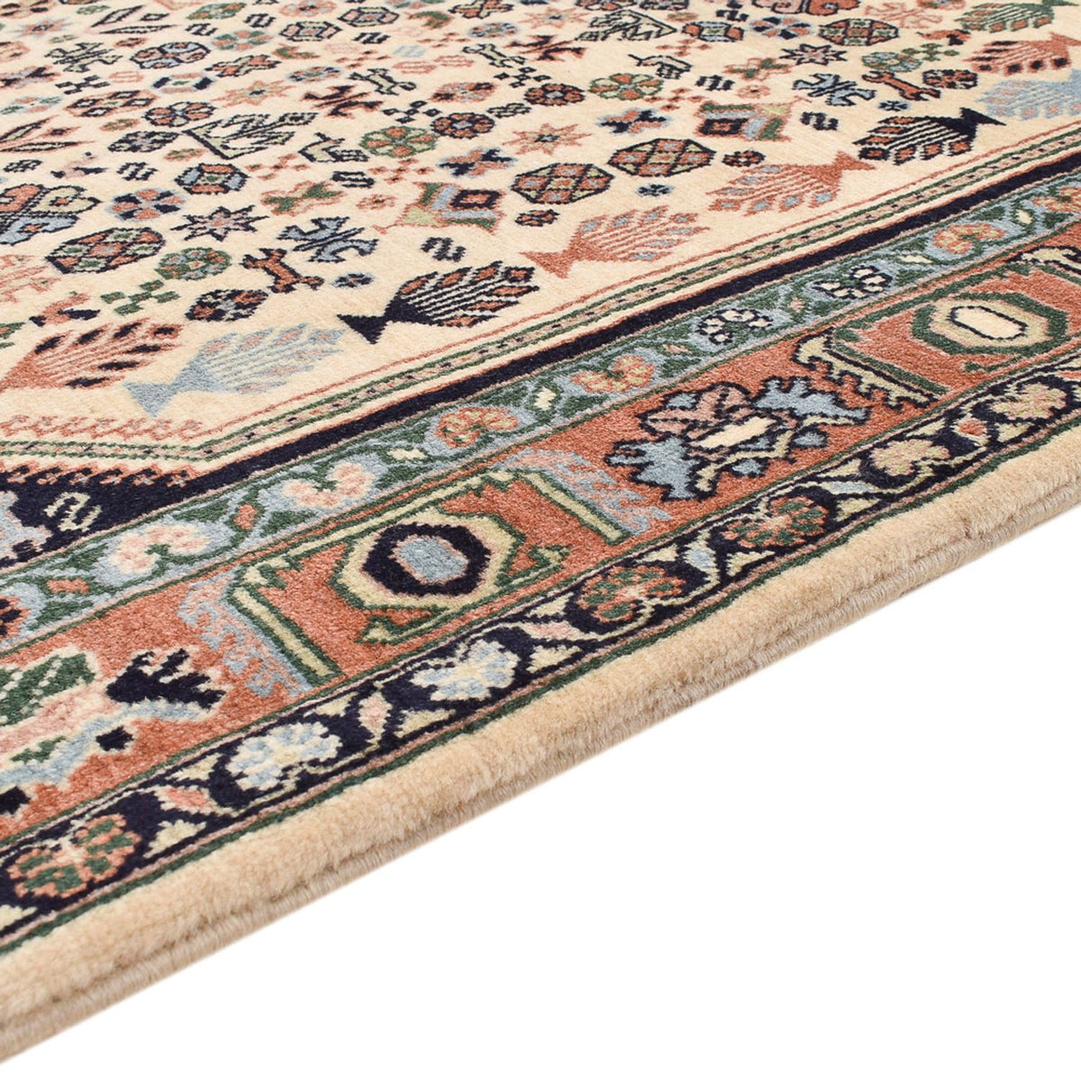 Gabbeh-tæppe - Kashkuli Persisk - 209 x 145 cm - mørkeblå