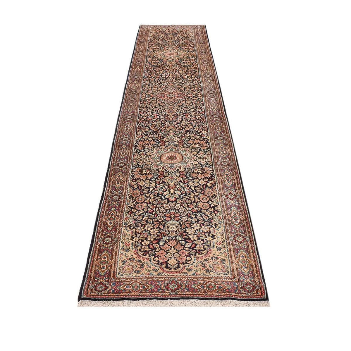 Løber Persisk tæppe - Royal - 420 x 83 cm - mørk beige