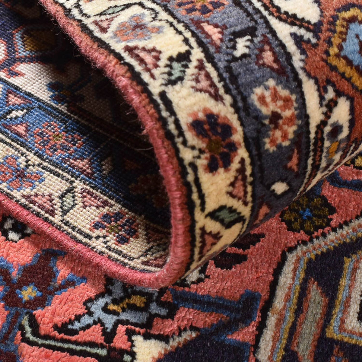 Persisk tæppe - Nomadisk - 206 x 138 cm - lysrød