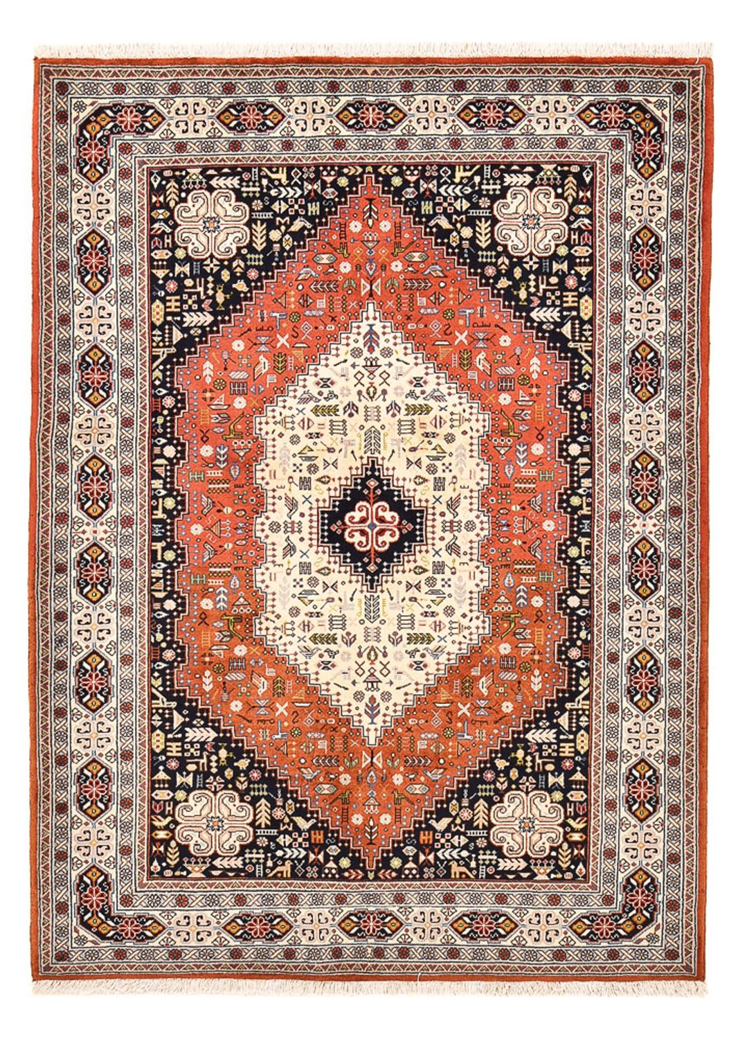 Gabbeh-tæppe - Kashkuli Persisk - 199 x 143 cm - flerfarvet