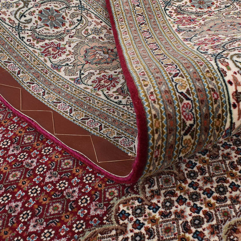 Persisk tæppe - Tabriz - Royal - 351 x 250 cm - bordeaux rød