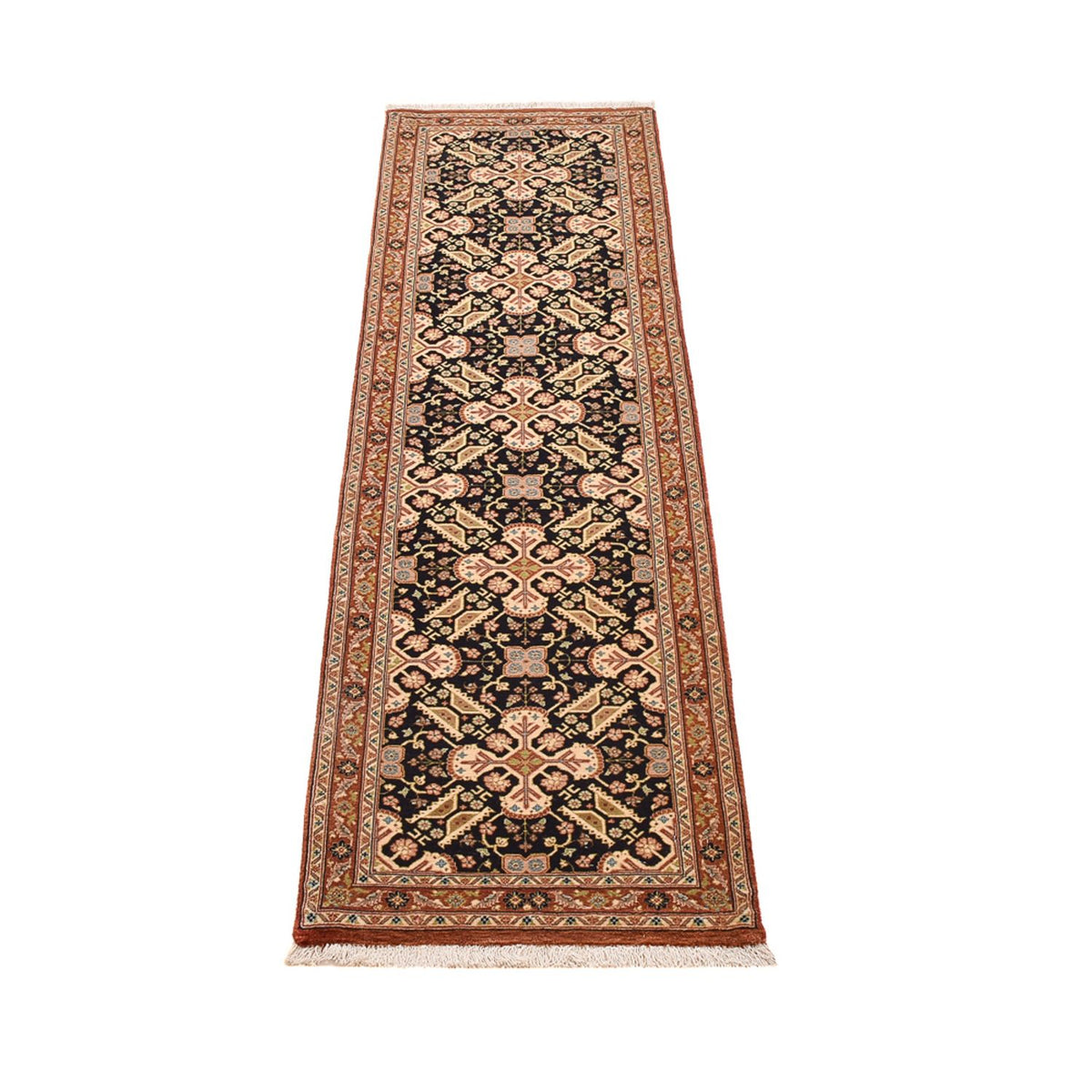 Løber Persisk tæppe - Ghom - Royal - 209 x 50 cm - mørk beige