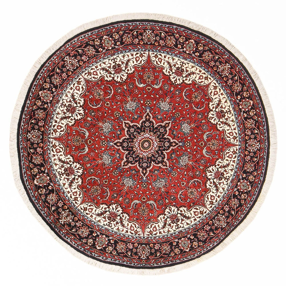 Persisk tæppe - Bijar rundt  - 150 x 150 cm - rød