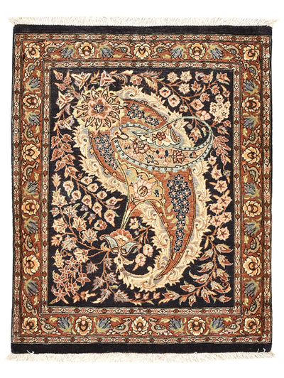 Qom Tæppe 60x77cm - Persisk tæppe - flerfarvet