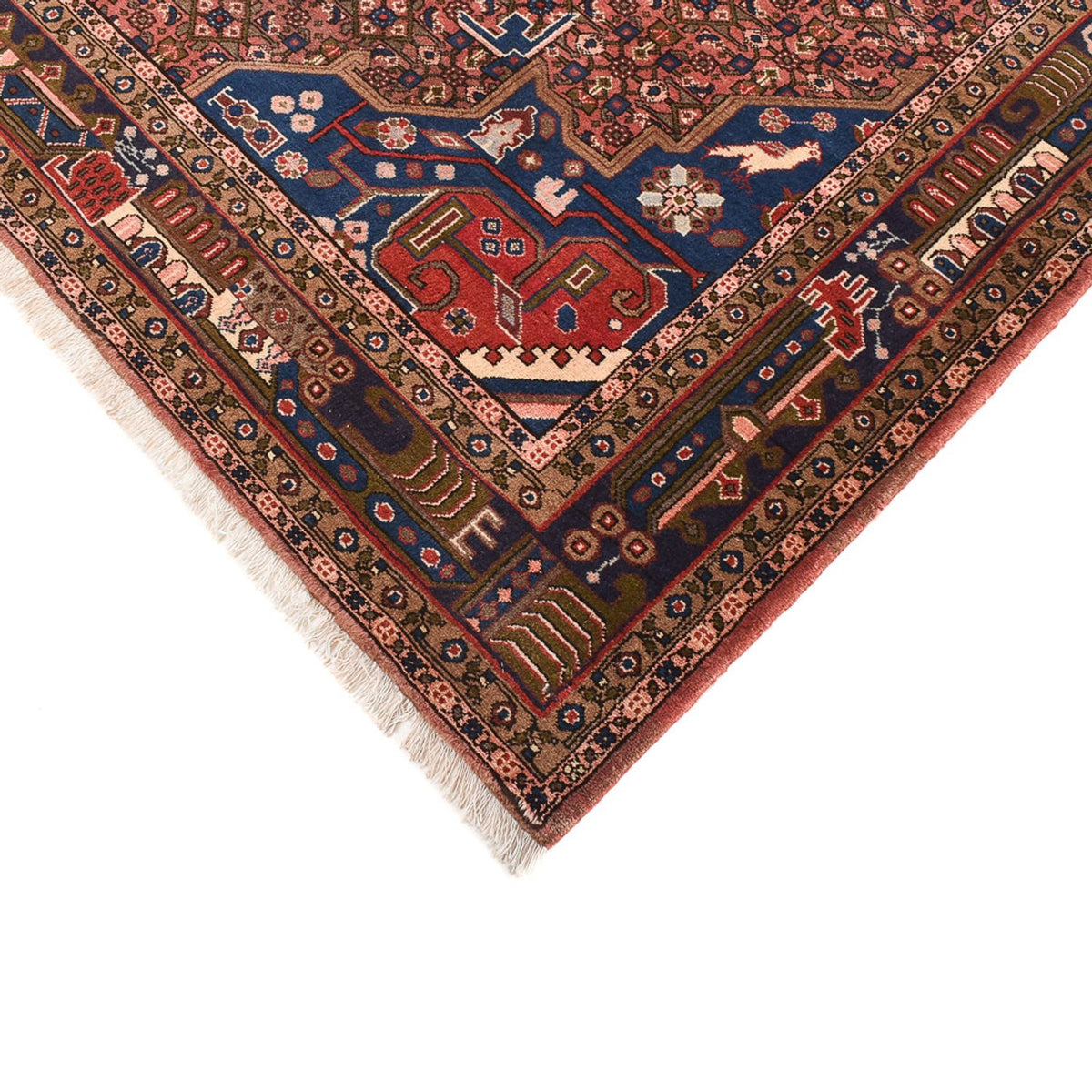 Persisk tæppe - Nomadisk - 286 x 206 cm - mørkerød