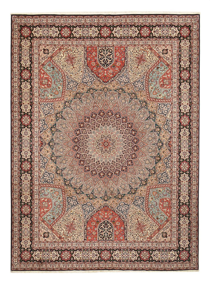 Persisk tæppe - Tabriz - Royal - 400 x 303 cm - mørk beige