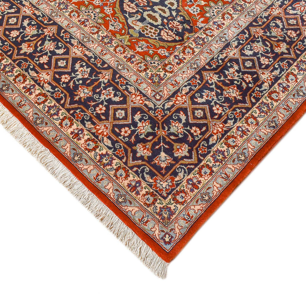 Persisk tæppe - Keshan - 352 x 251 cm - mørk beige