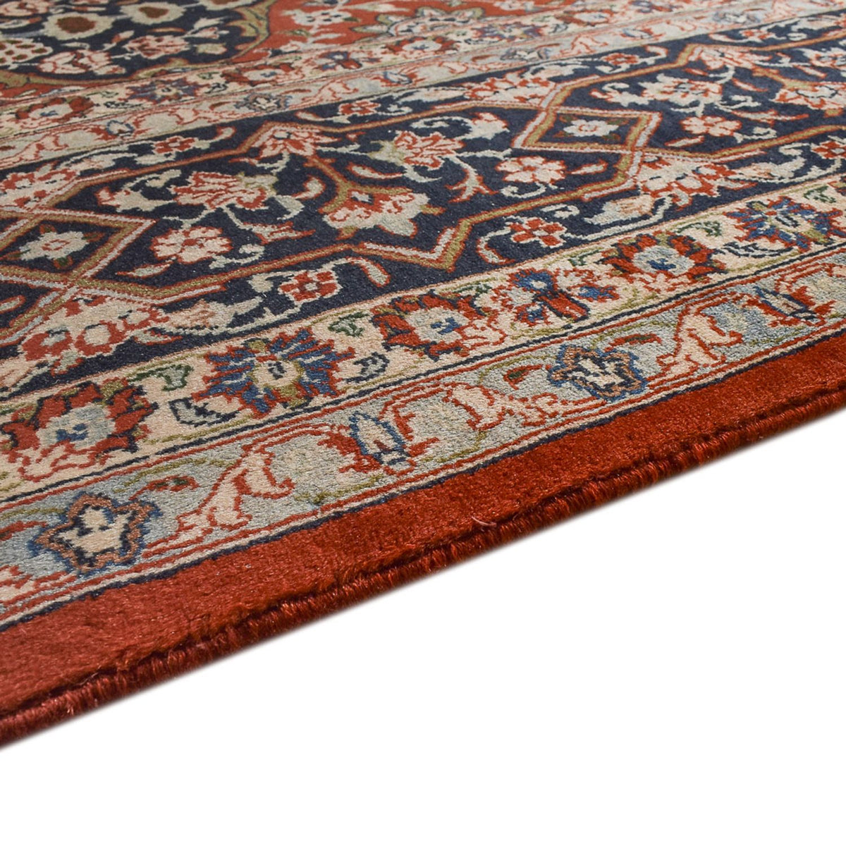 Persisk tæppe - Keshan - 352 x 251 cm - mørk beige