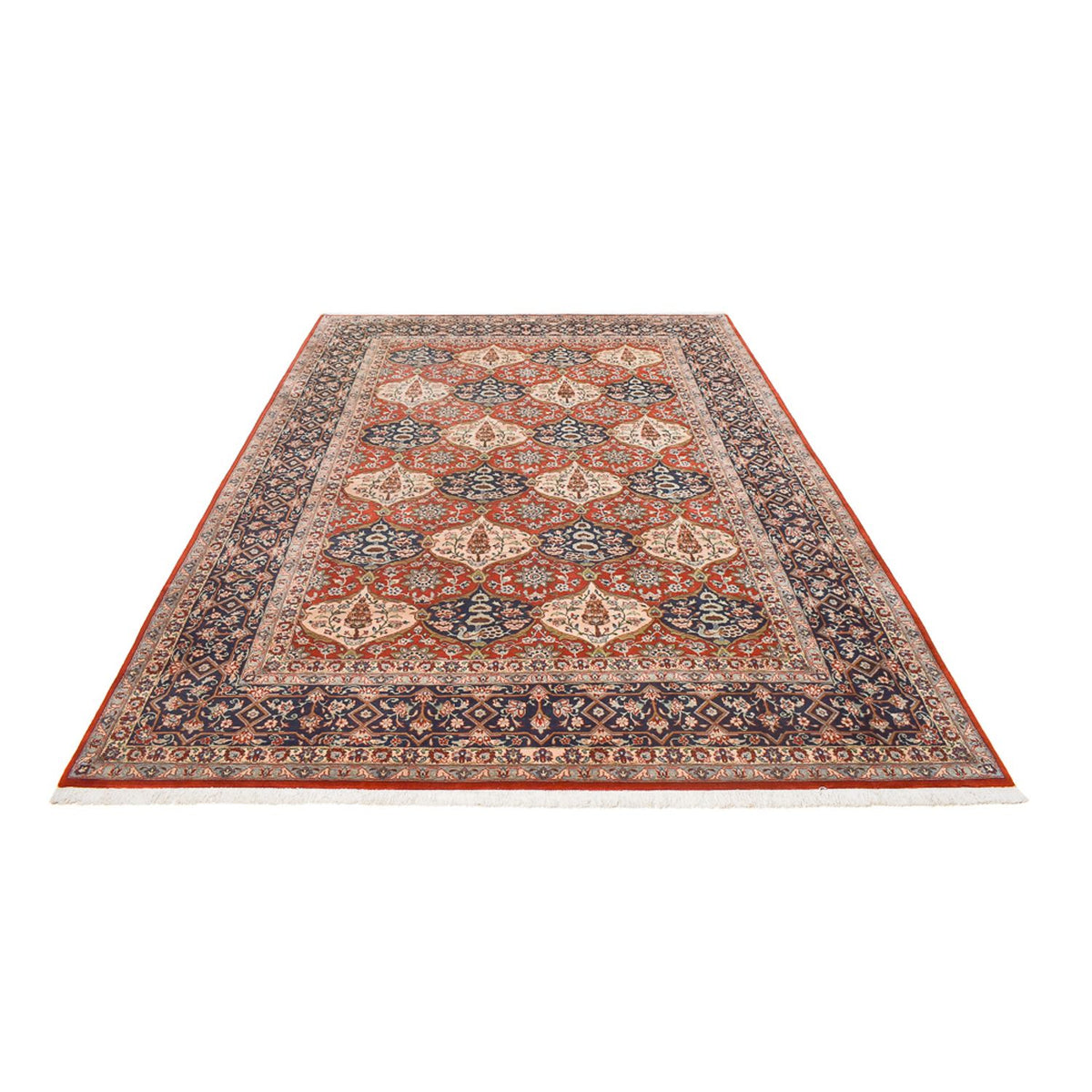 Persisk tæppe - Keshan - 352 x 251 cm - mørk beige