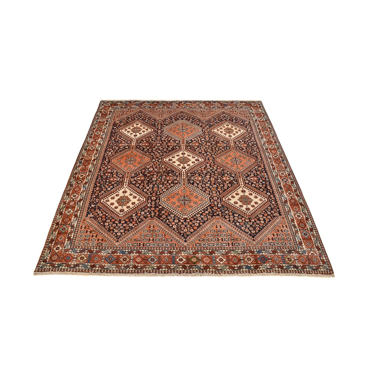 Persisk tæppe - Nomadisk - 240 x 196 cm - rust